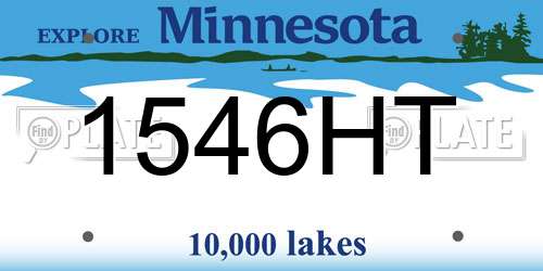 1546HT Minnesota License Plate