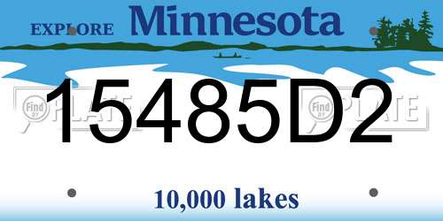 15485D2 Minnesota License Plate
