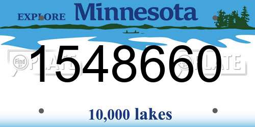 1548660 Minnesota License Plate