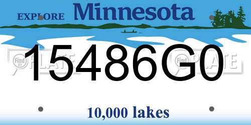 15486G0 Minnesota License Plate