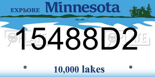 15488D2 Minnesota License Plate