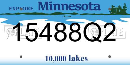 15488Q2 Minnesota License Plate