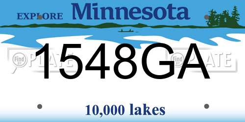 1548GA Minnesota License Plate