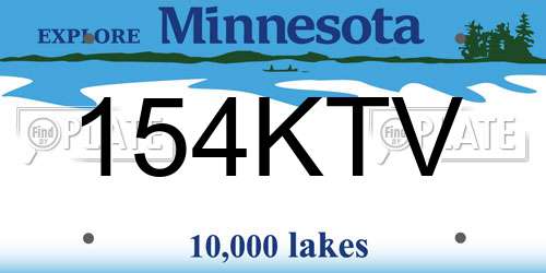 154KTV Minnesota License Plate