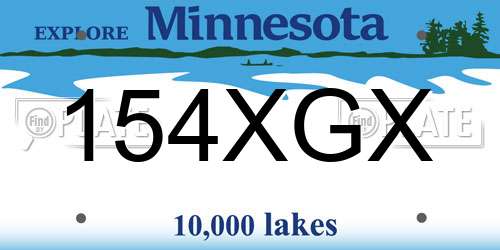 154XGX Minnesota License Plate