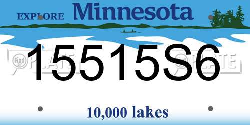 15515S6 Minnesota License Plate