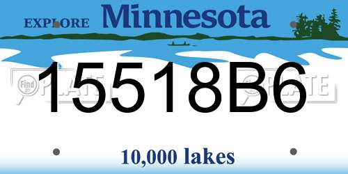 15518B6 Minnesota License Plate