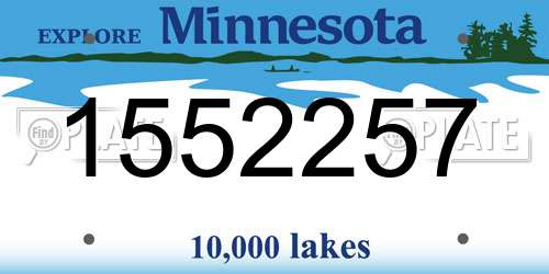 1552257 Minnesota License Plate