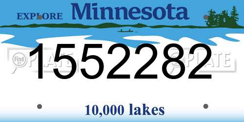 1552282 Minnesota License Plate