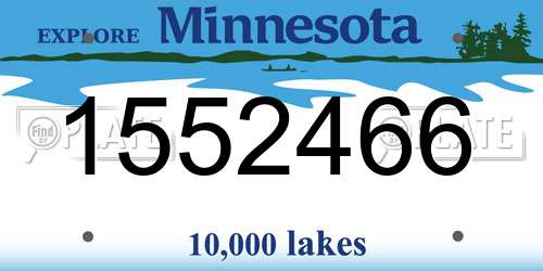 1552466 Minnesota License Plate