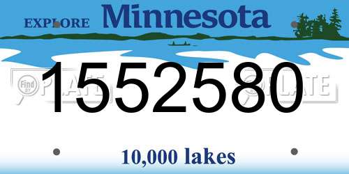 1552580 Minnesota License Plate
