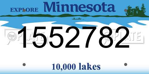 1552782 Minnesota License Plate