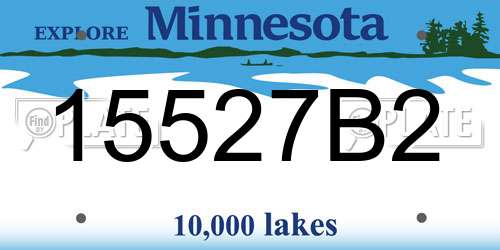 15527B2 Minnesota License Plate