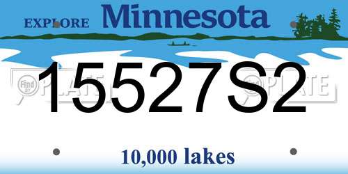 15527S2 Minnesota License Plate