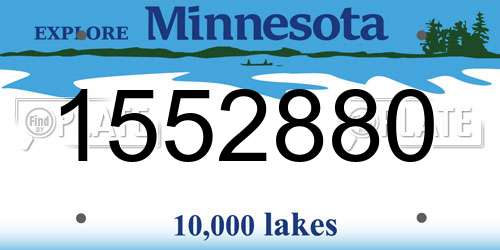 1552880 Minnesota License Plate