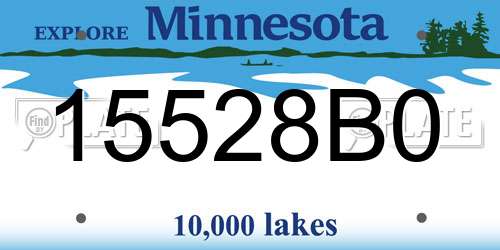 15528B0 Minnesota License Plate