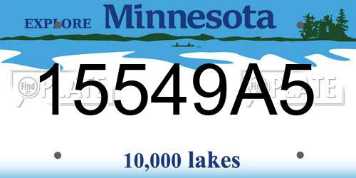 15549A5 Minnesota License Plate