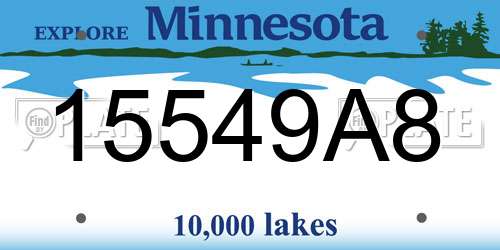 15549A8 Minnesota License Plate