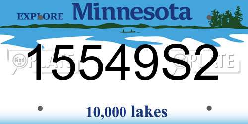 15549S2 Minnesota License Plate