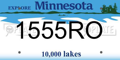 1555RO Minnesota License Plate