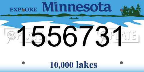 1556731 Minnesota License Plate
