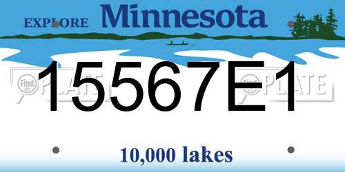 15567E1 Minnesota License Plate