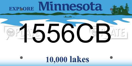1556CB Minnesota License Plate