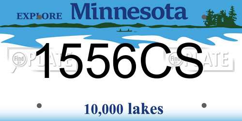 1556CS Minnesota License Plate