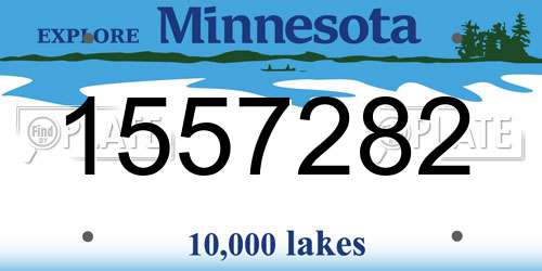 1557282 Minnesota License Plate
