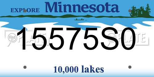 15575S0 Minnesota License Plate