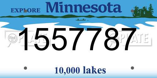 1557787 Minnesota License Plate