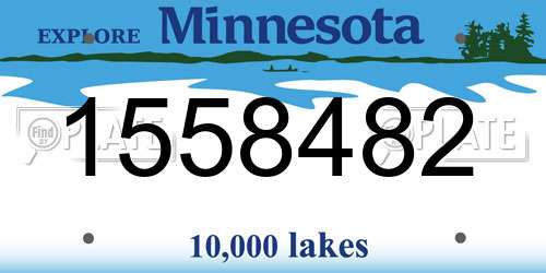 1558482 Minnesota License Plate