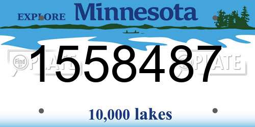 1558487 Minnesota License Plate