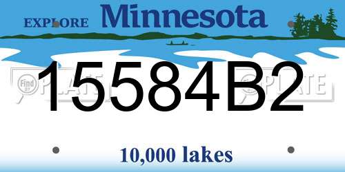 15584B2 Minnesota License Plate