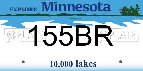 155BR Minnesota License Plate