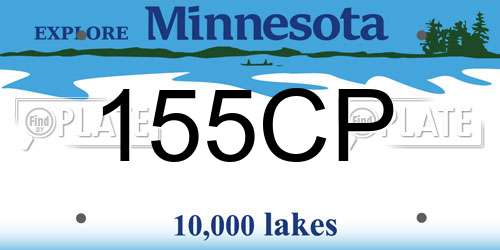 155CP Minnesota License Plate