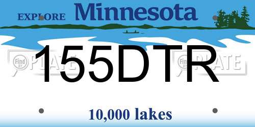 155DTR Minnesota License Plate