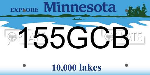 155GCB Minnesota License Plate