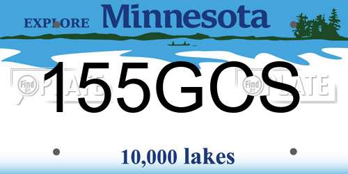 155GCS Minnesota License Plate
