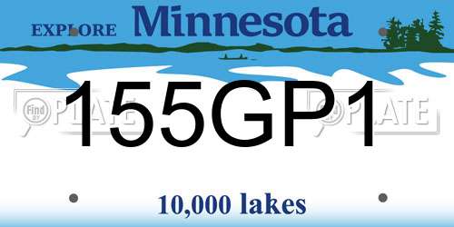 155GP1 Minnesota License Plate