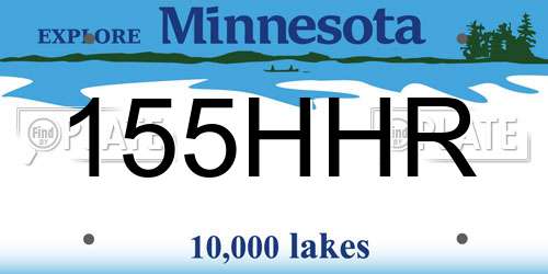 155HHR Minnesota License Plate