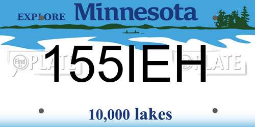 155IEH Minnesota License Plate