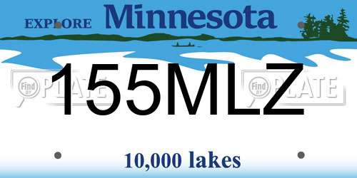 155MLZ Minnesota License Plate