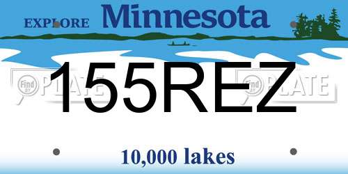 155REZ Minnesota License Plate