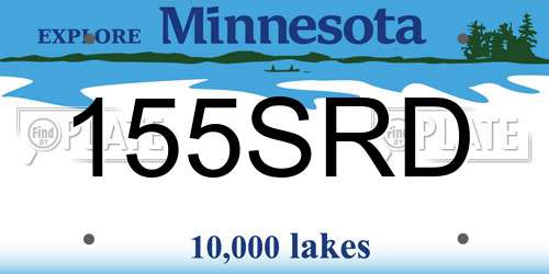 155SRD Minnesota License Plate