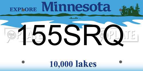 155SRQ Minnesota License Plate