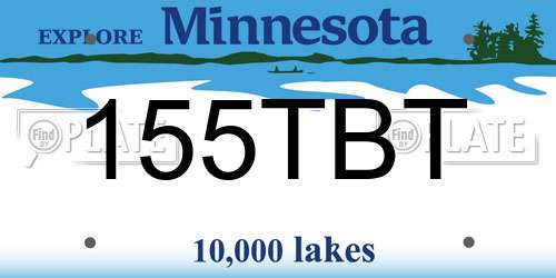 155TBT Minnesota License Plate