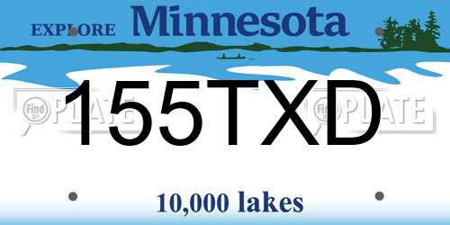 155TXD Minnesota License Plate