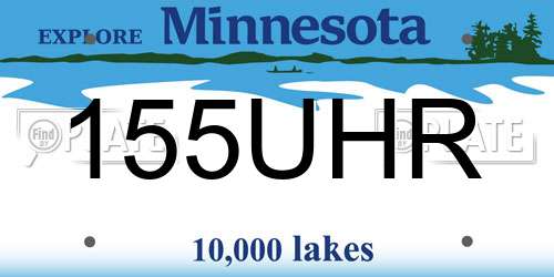155UHR Minnesota License Plate