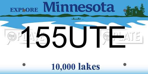 155UTE Minnesota License Plate